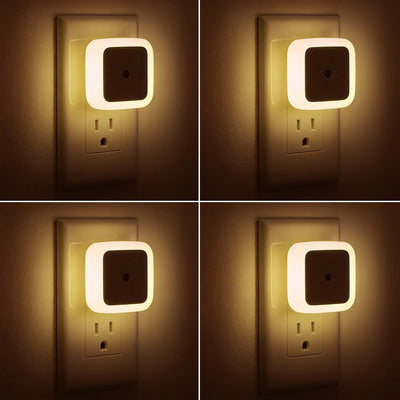 Luz Nocturna Enchufable LED 0.5W Pack 4 Blanco Cálido