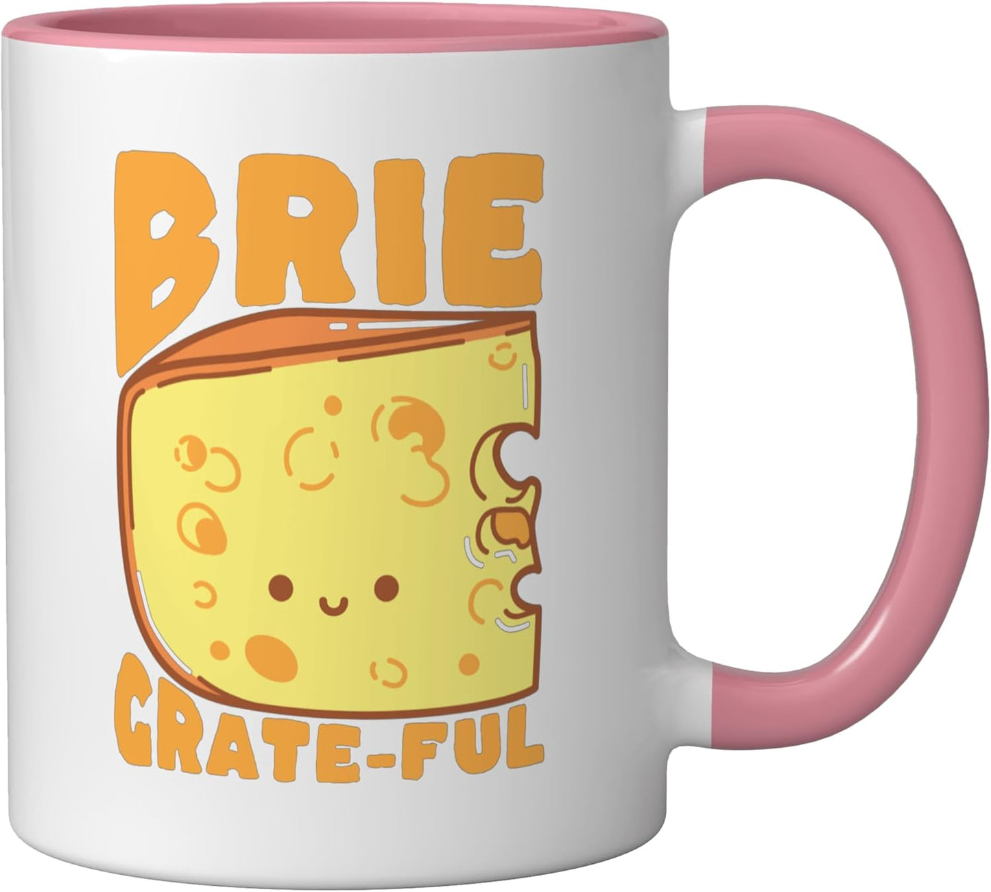 Taza Cerámica Brie Grate-ful Rosa/Blanca