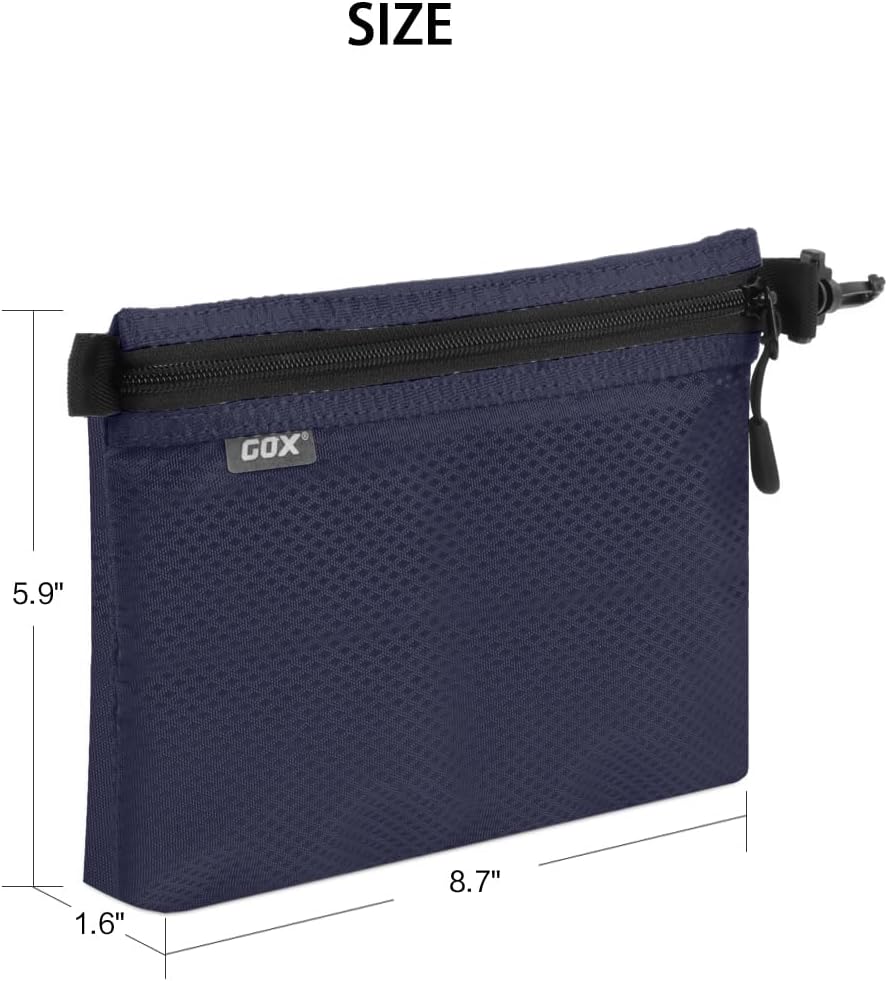 Bolsa de aseo para hombre con cremallera impermeable Azul marino