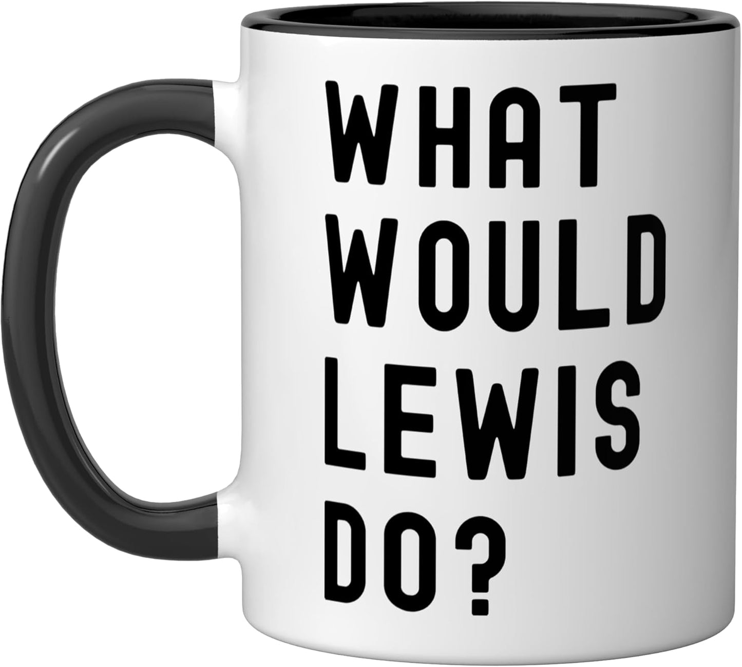 Taza de cerámica What Would Lewis Do? Negro/Blanco