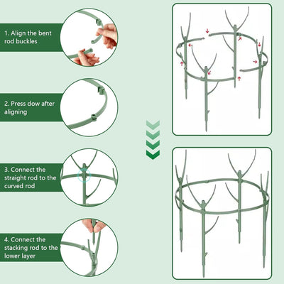Pack 12 estacas soporte plantas 3 niveles apilables