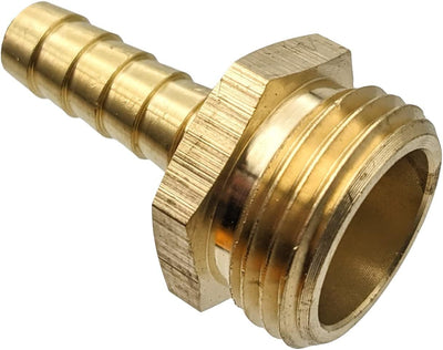 Adaptador manguera jardín latón 3/8x3/4 pulg alta presión