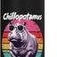Botella de agua acero inoxidable hippo diseño retro