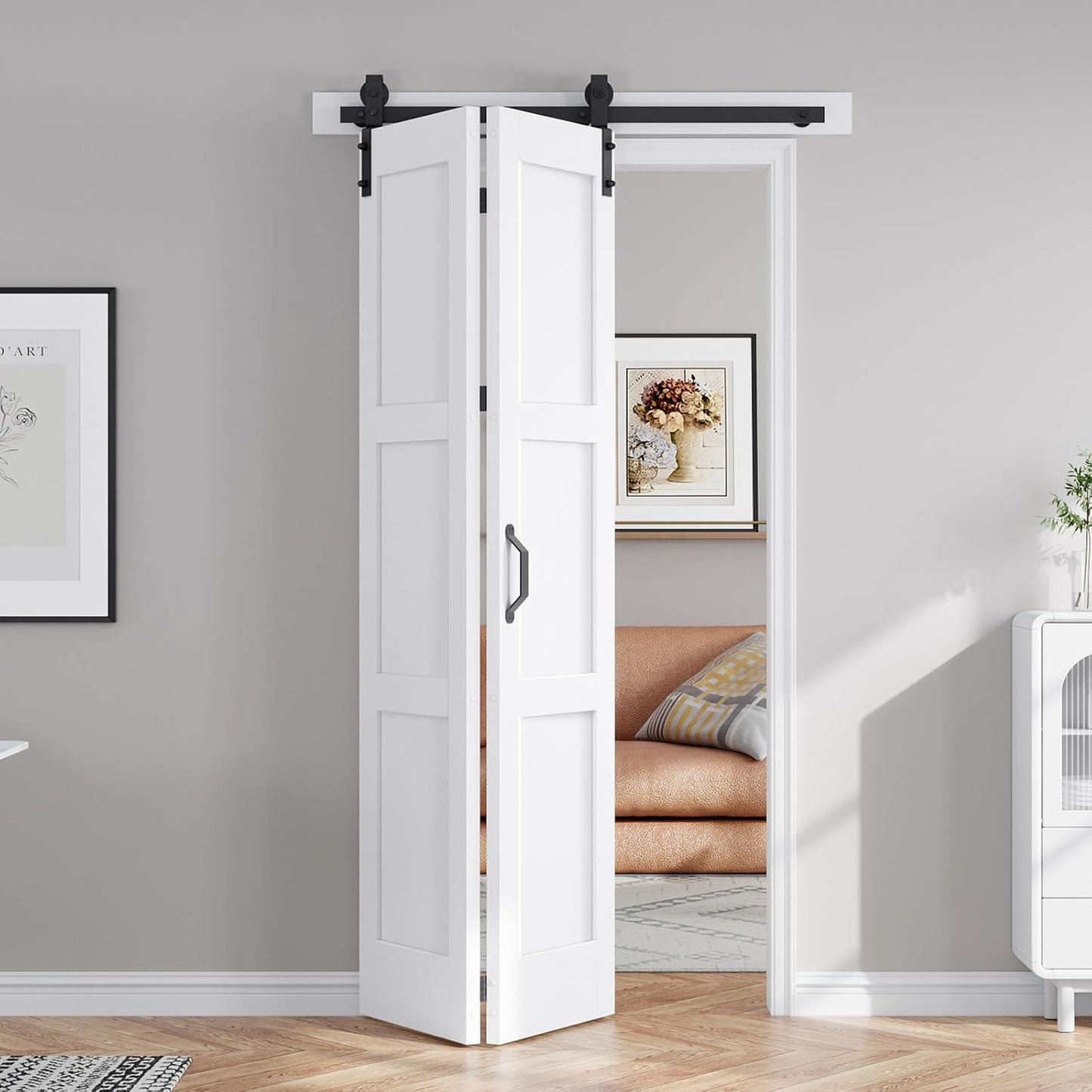 Puerta Bifold 3 Paneles 21x84 Blanco