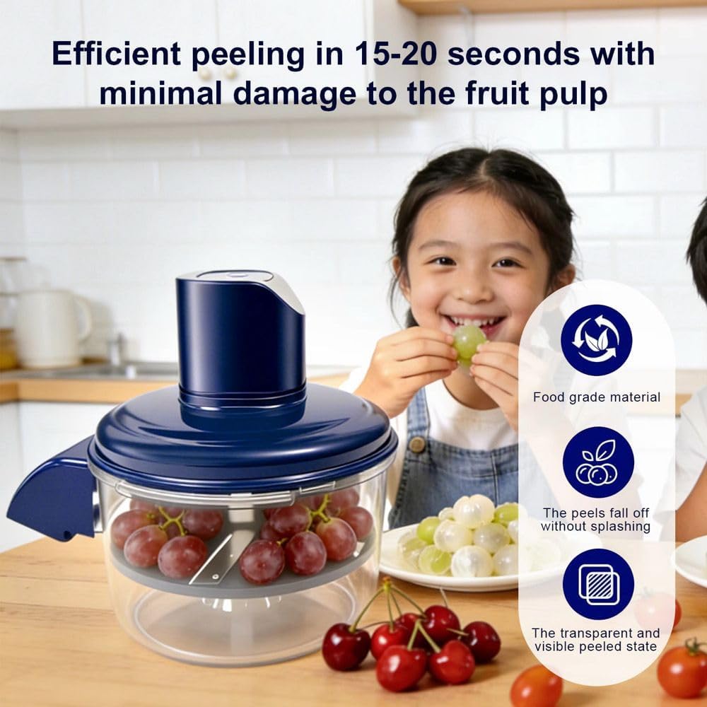 Peladora automática uvas y frutas eléctrica recargable