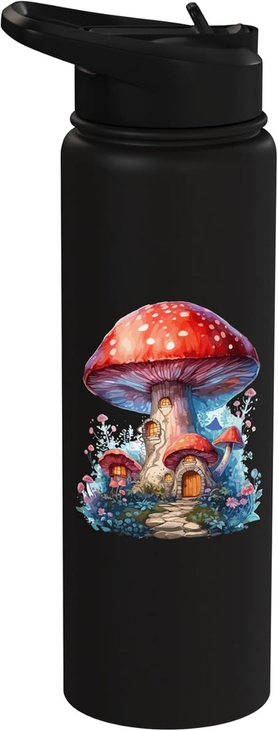 Botella de agua aislada de acero inoxidable Amanita Muscaria