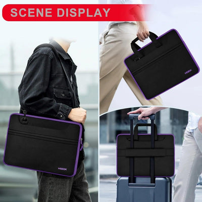 Funda laptop 15.6 pulg duradera con correa y bolsillos