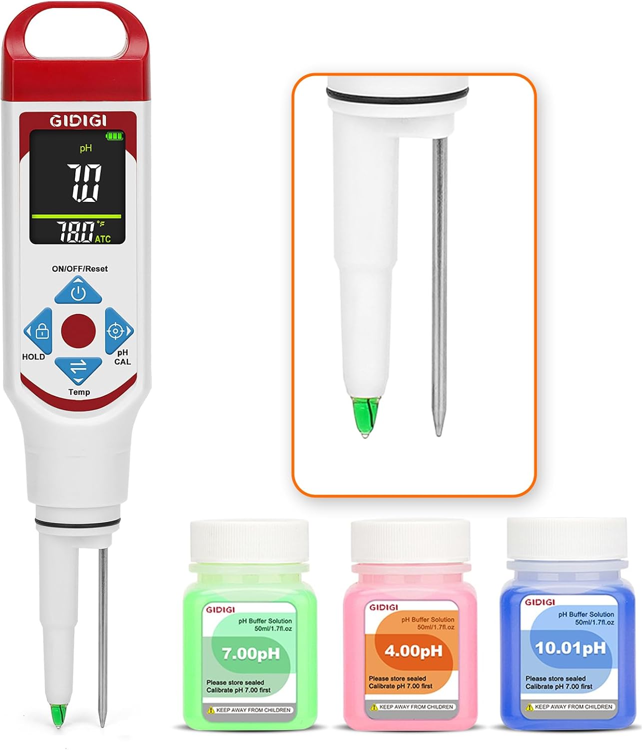 Medidor pH alimentos con sonda