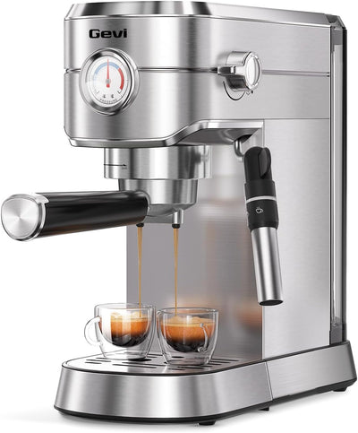 Cafetera Espresso 20 Bar Acero Inox Espumador Automático