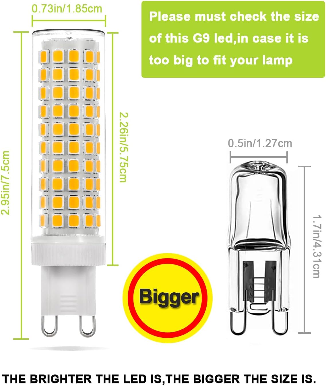 Pack 5 Bombillas LED G9 Blanco Natural