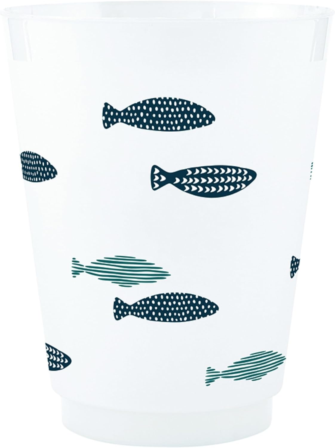 Vasos de fiesta reutilizables de plástico Santa Barbara Design Studio 16 oz peces