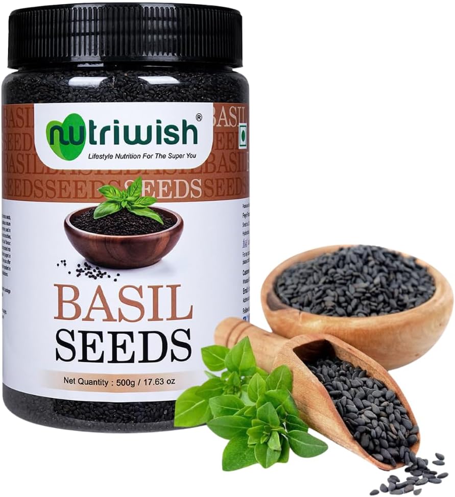 Semillas albahaca 17.6oz 100% natural sin gluten para batidos