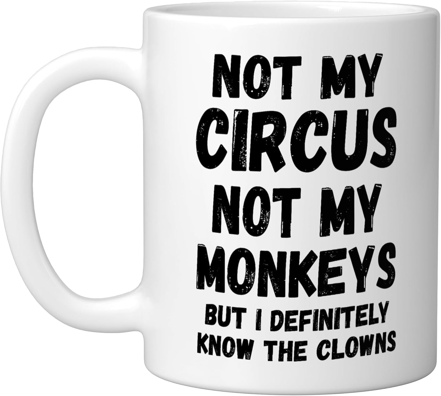 Taza Cerámica Circo Payasos Blanco
