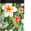Botella agua acero inox aislada ilustración flores tropicales