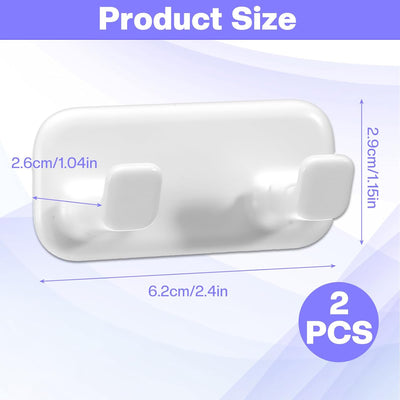 2 Soportes Maquinilla Ducha Autoadhesivo Pared Extraible