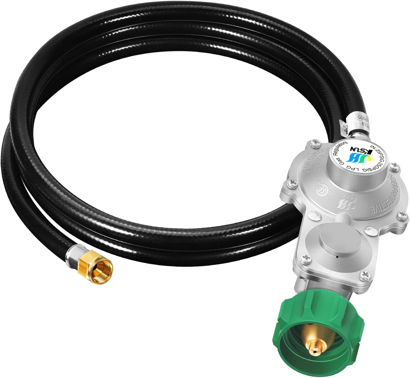 Regulador propano doble etapa conector QCC1 parrilla RV