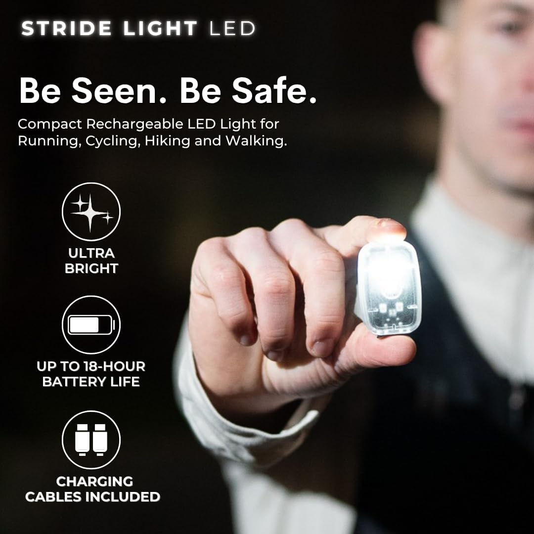 Luces LED para corredores con clip recargables USB-C