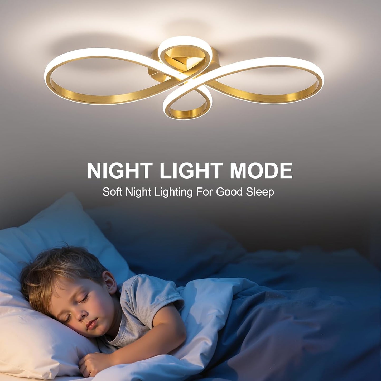 Lámpara techo LED luz dorada cocina dormitorio 23.62pulg