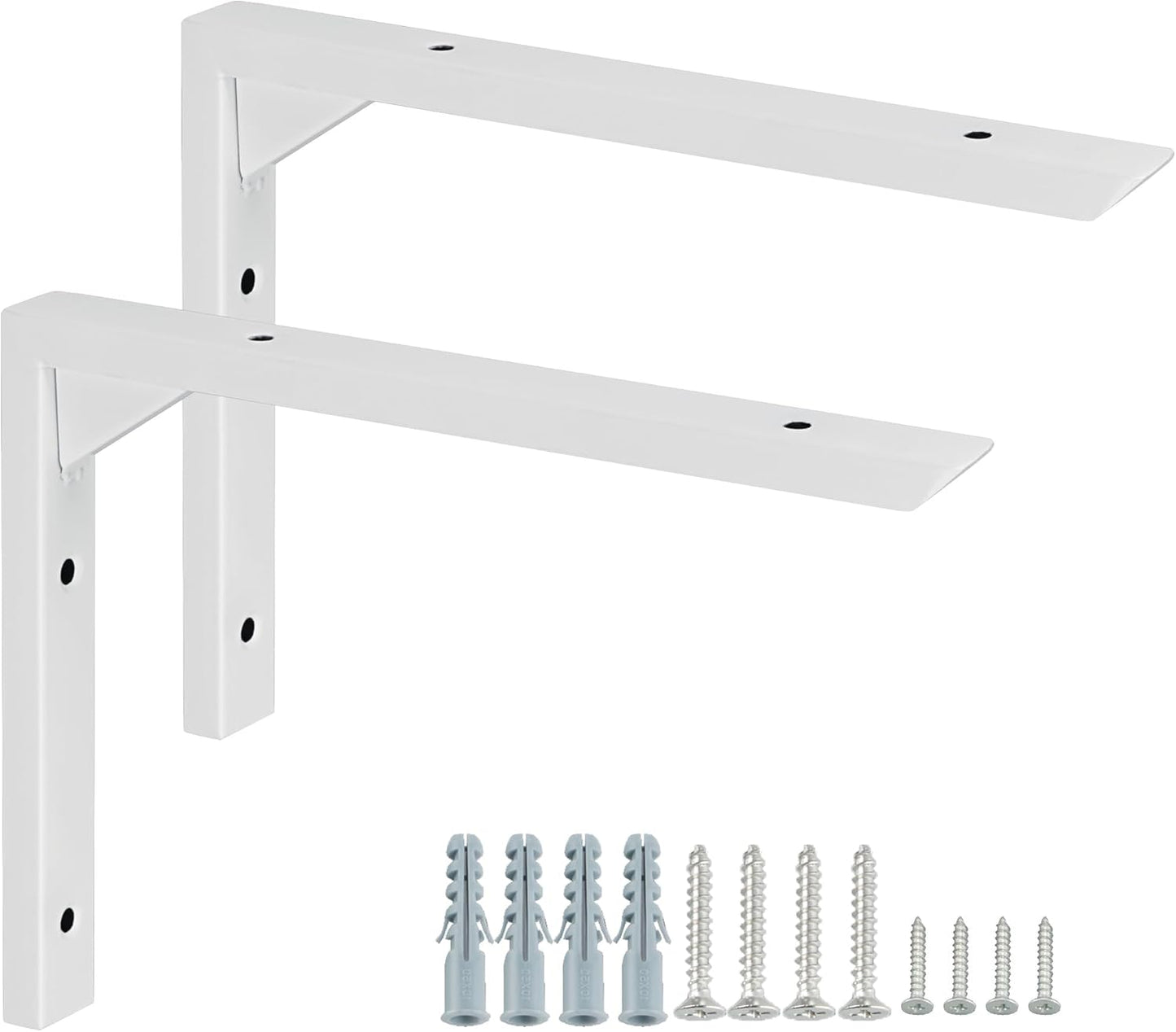 2 Soportes Estante Acero Inox Triangular Pared