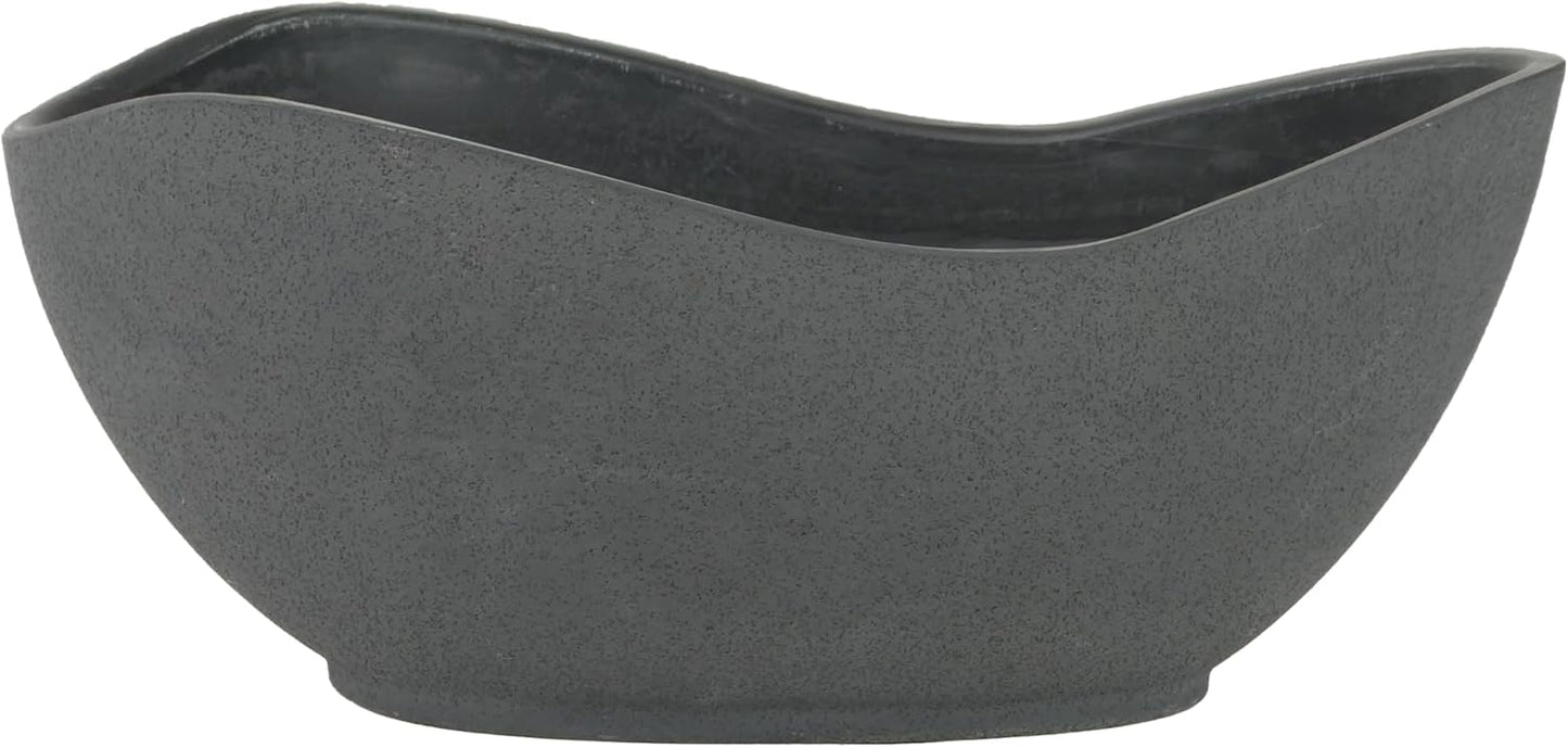 Maceta moderna hierbas 12pulg hormigón con tapón drenaje