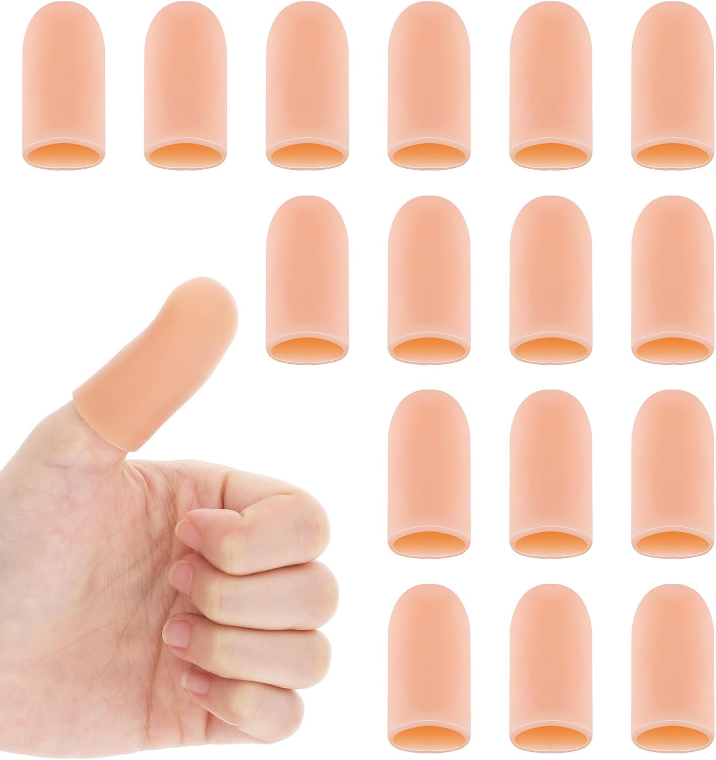 16 Fundas Pulgar Silicona Suave Protector Fricción