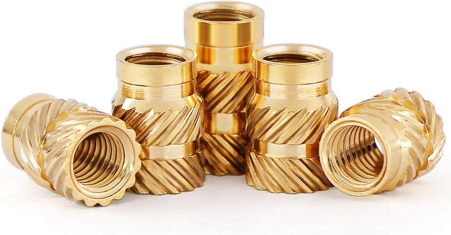 150 Pzas Inserción M3 Acero Bronce para Impresión 3D