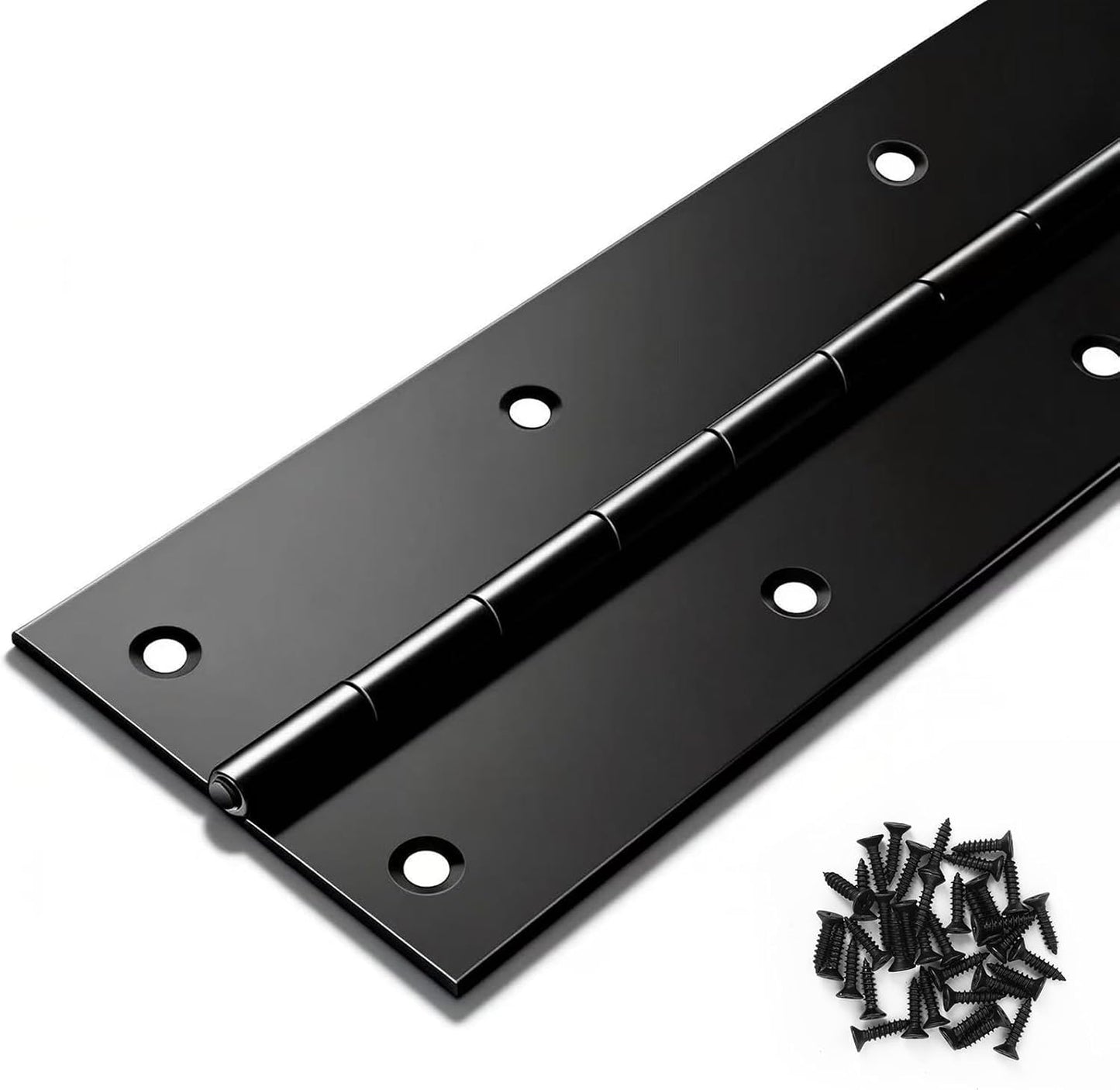 Bisagra piano acero inox 48x3pulg negra para muebles