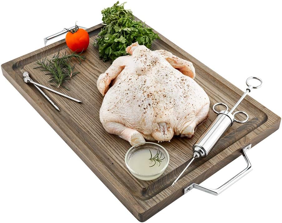 Kit inyector carne acero inox 2oz 3 agujas cepillos