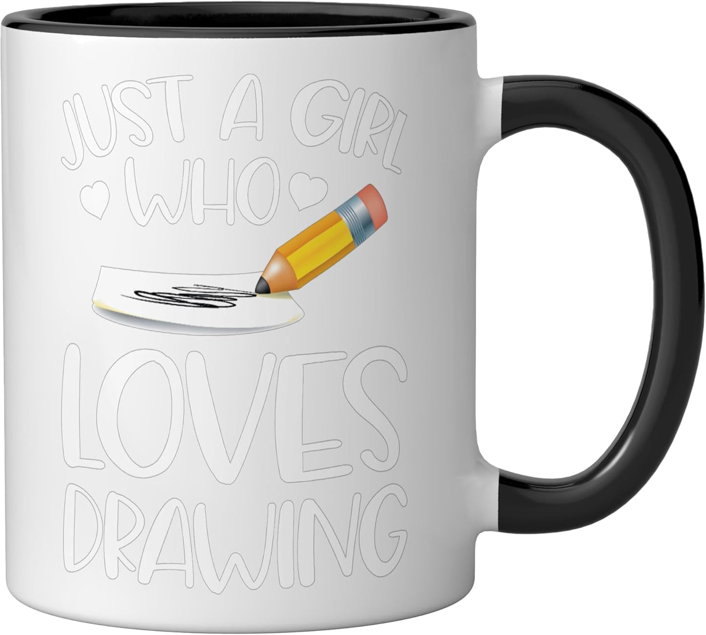 Taza Cerámica para Dibujar Negro/Blanco