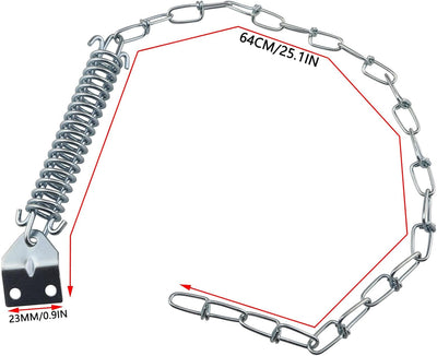 Cadena para puerta corredera con resorte 1 Set Plata