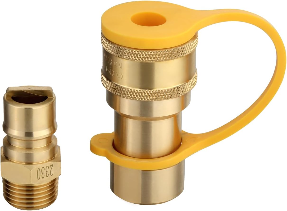 Kit conexión rápida gas 1/2 pulg con enchufe latón