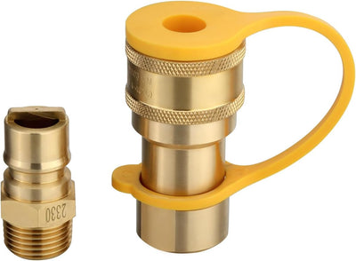 Kit conexión rápida gas 1/2 pulg con enchufe latón