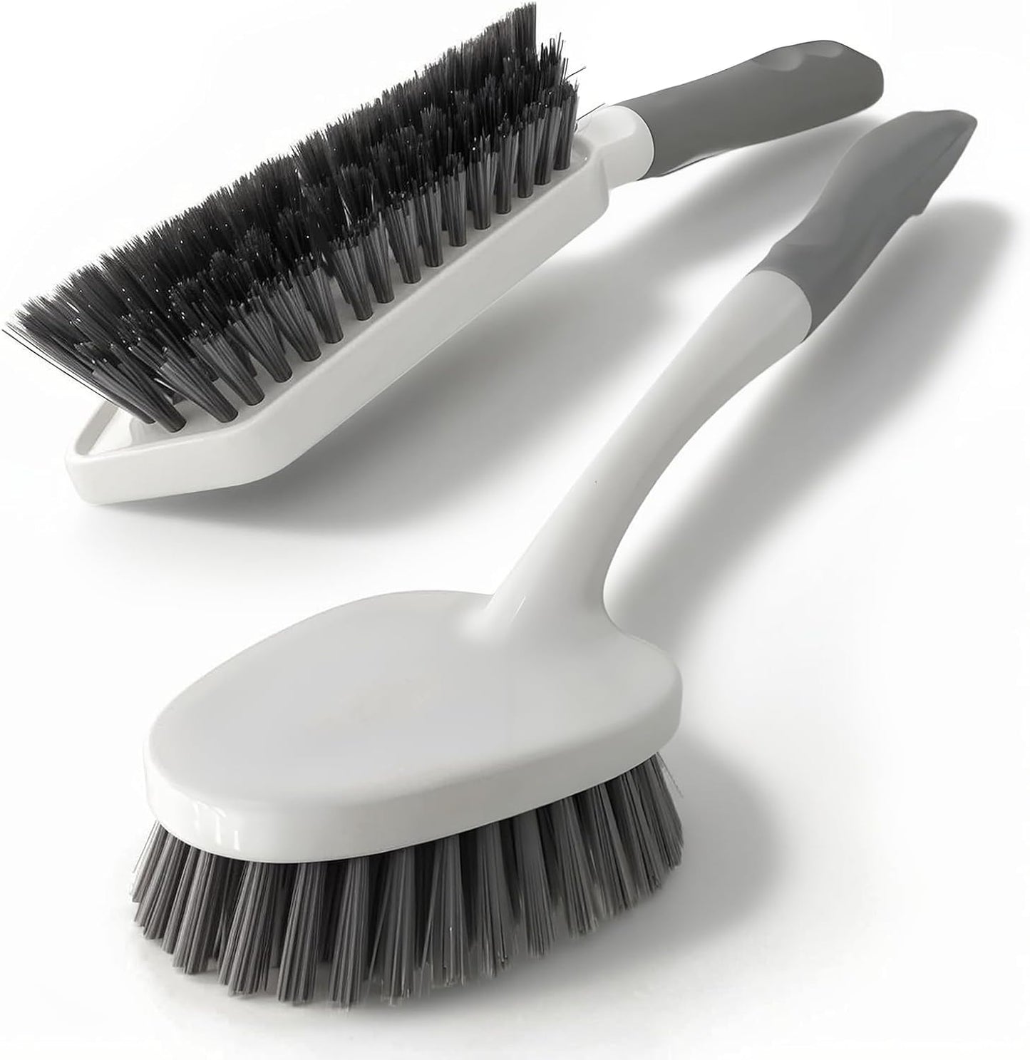 Set 2 Cepillos Servicio Pesado Cerdas Duras para Baño Ducha Piso