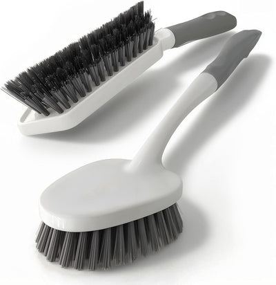 Set 2 Cepillos Servicio Pesado Cerdas Duras para Baño Ducha Piso