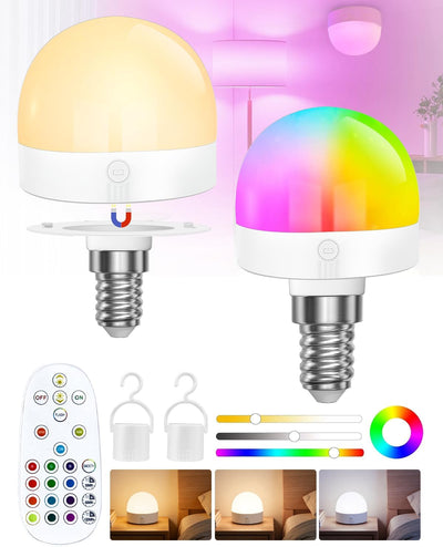 Bombilla LED USB magnética E14 con control remoto cambio de color