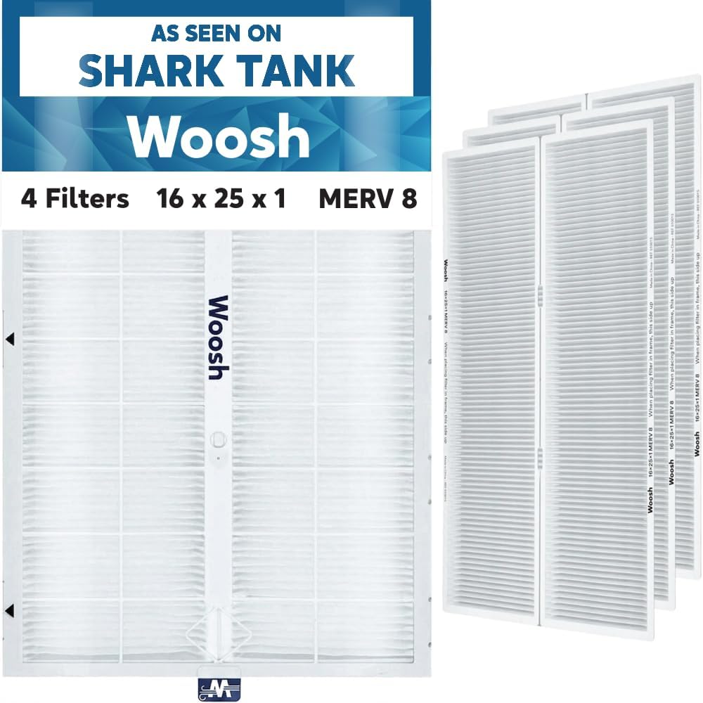 Filtro aire MERV 8 16x25x1 plisado HVAC 4 pzas