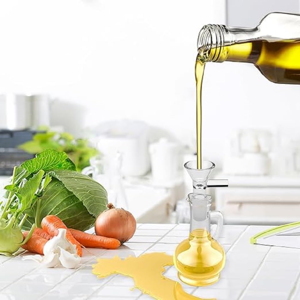 Embudo de vidrio con asa paquete 12 grueso resistente al calor para cocina laboratorio