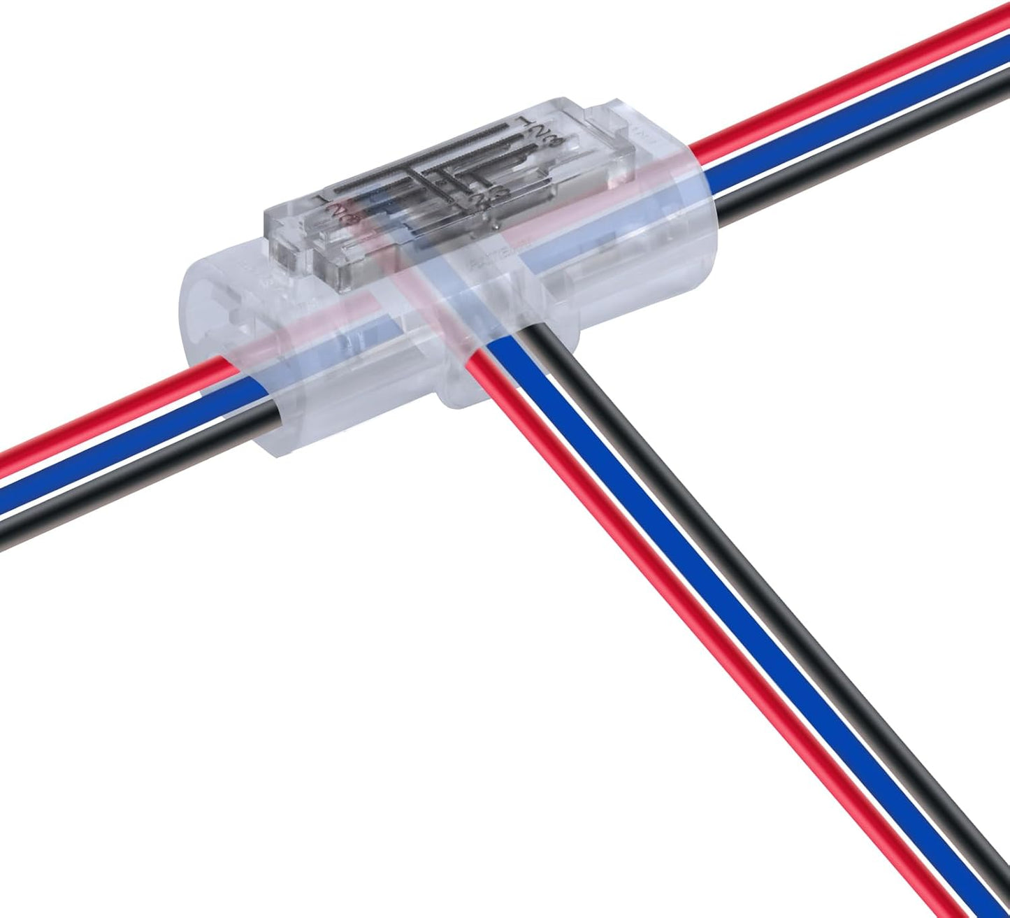 Pack 12 Conectores Cable T Tap 3 Cables Transparente 20-18AWG
