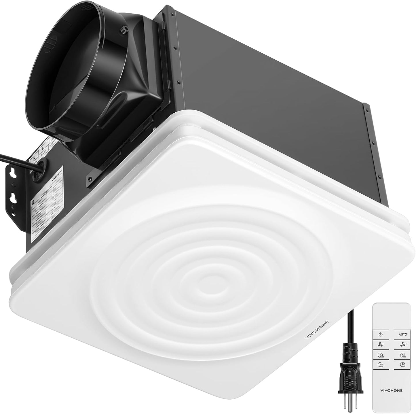 Extractor baño 240CFM sensor humedad motor EC 6 vel 11x12pulg