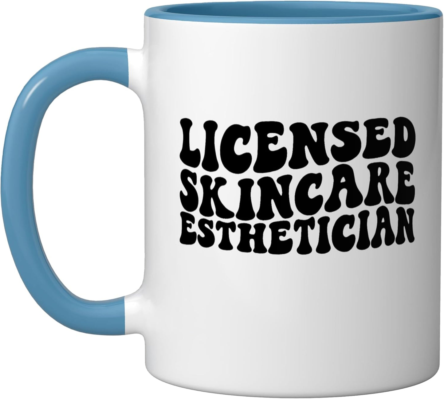 Taza Cerámica para Estética Facial Azul/Blanco