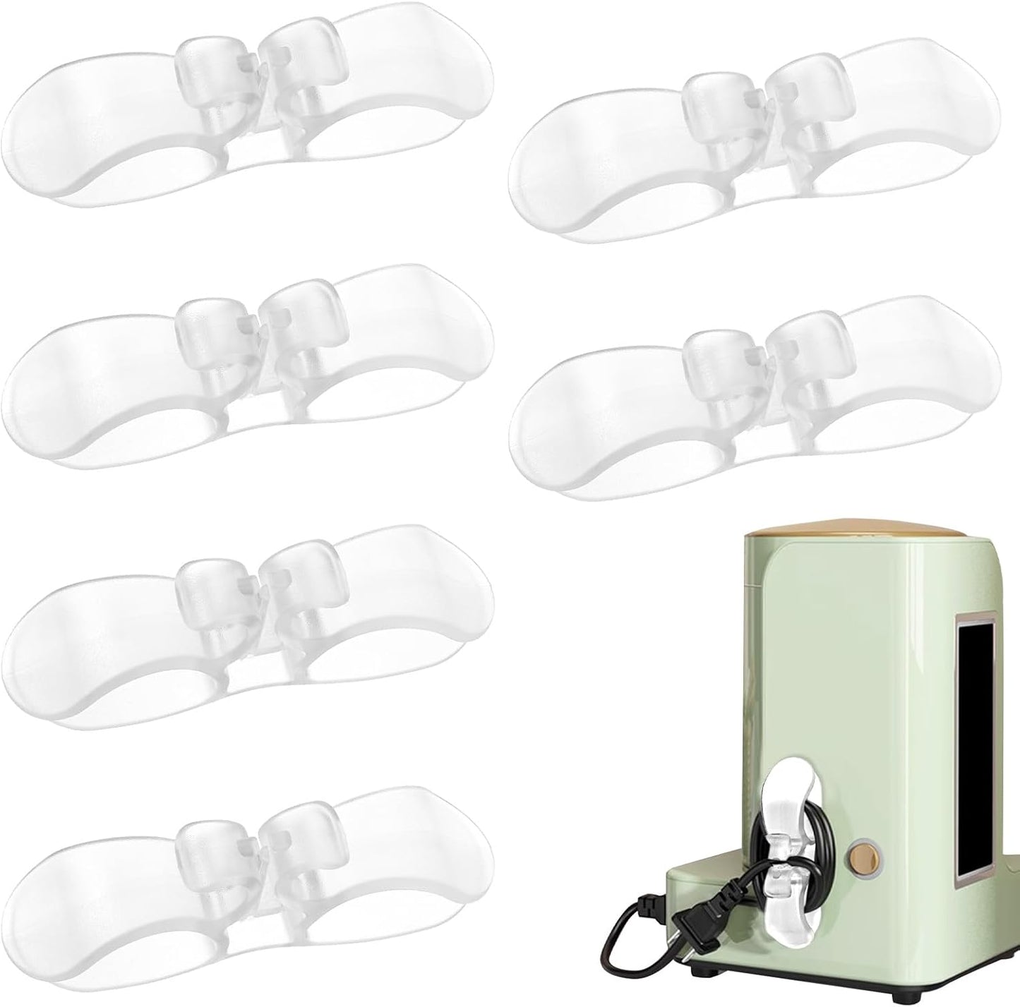 Organiz. cables para electrodomésticos 6 pzas