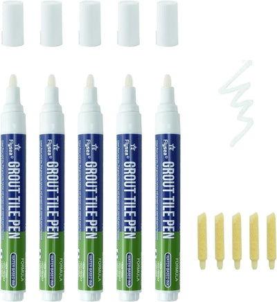 5 Bolígrafos Lechada Puntas Reemplazables Blanca