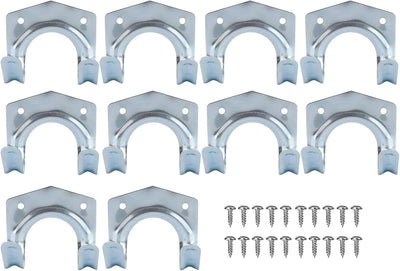 Set 10 Ganchos Pared con Tornillos para Herramientas Garaje