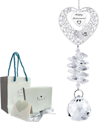 Regalo jubilación mujer atrapasoles plateado con caja