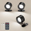 3 Apliques LED pared inalámbrica con control remoto y recargable