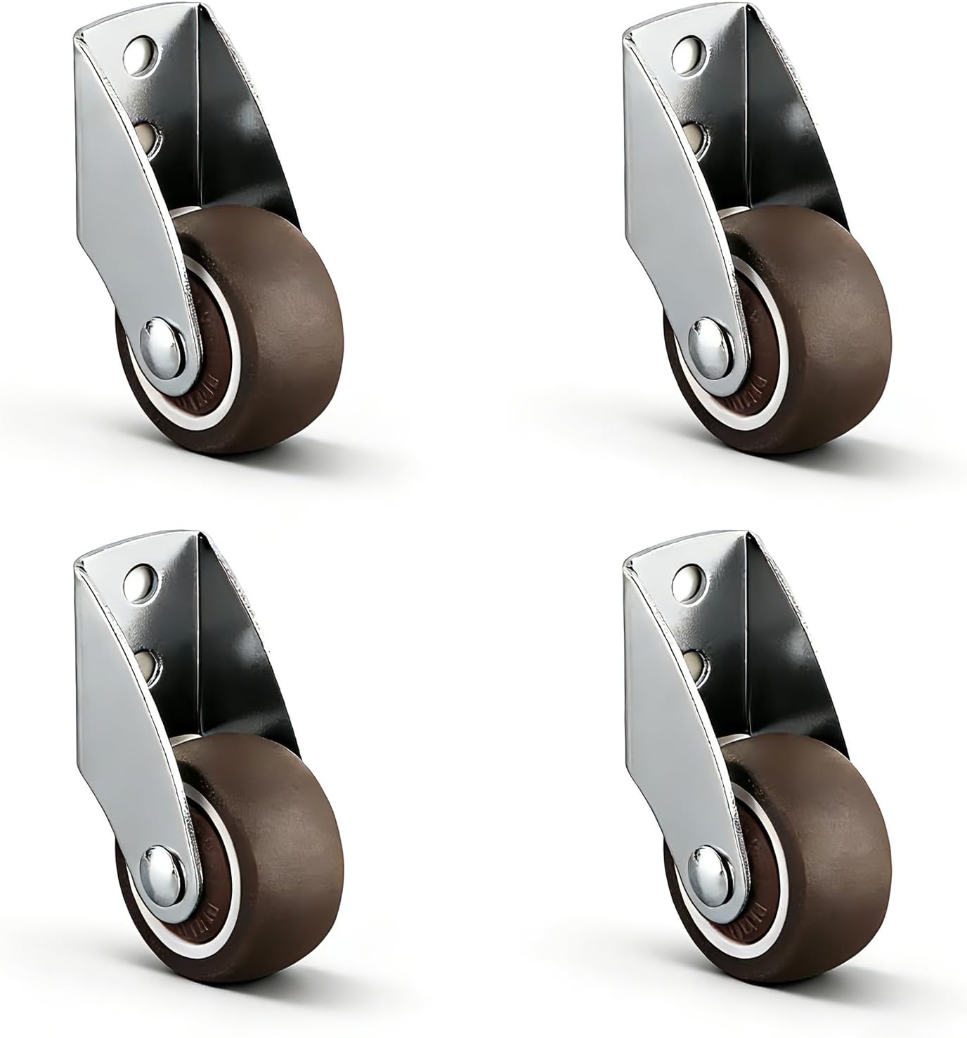 Set 4 Ruedas Puerta 2pulg Silenciosas Anti-hundimiento 55lb