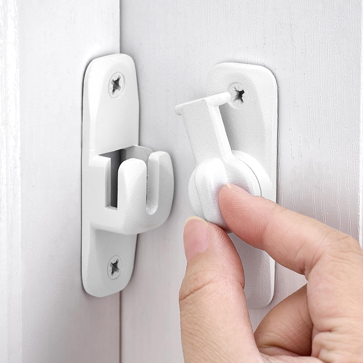 Cerraduras puerta granero 90/180 grados blanco mate