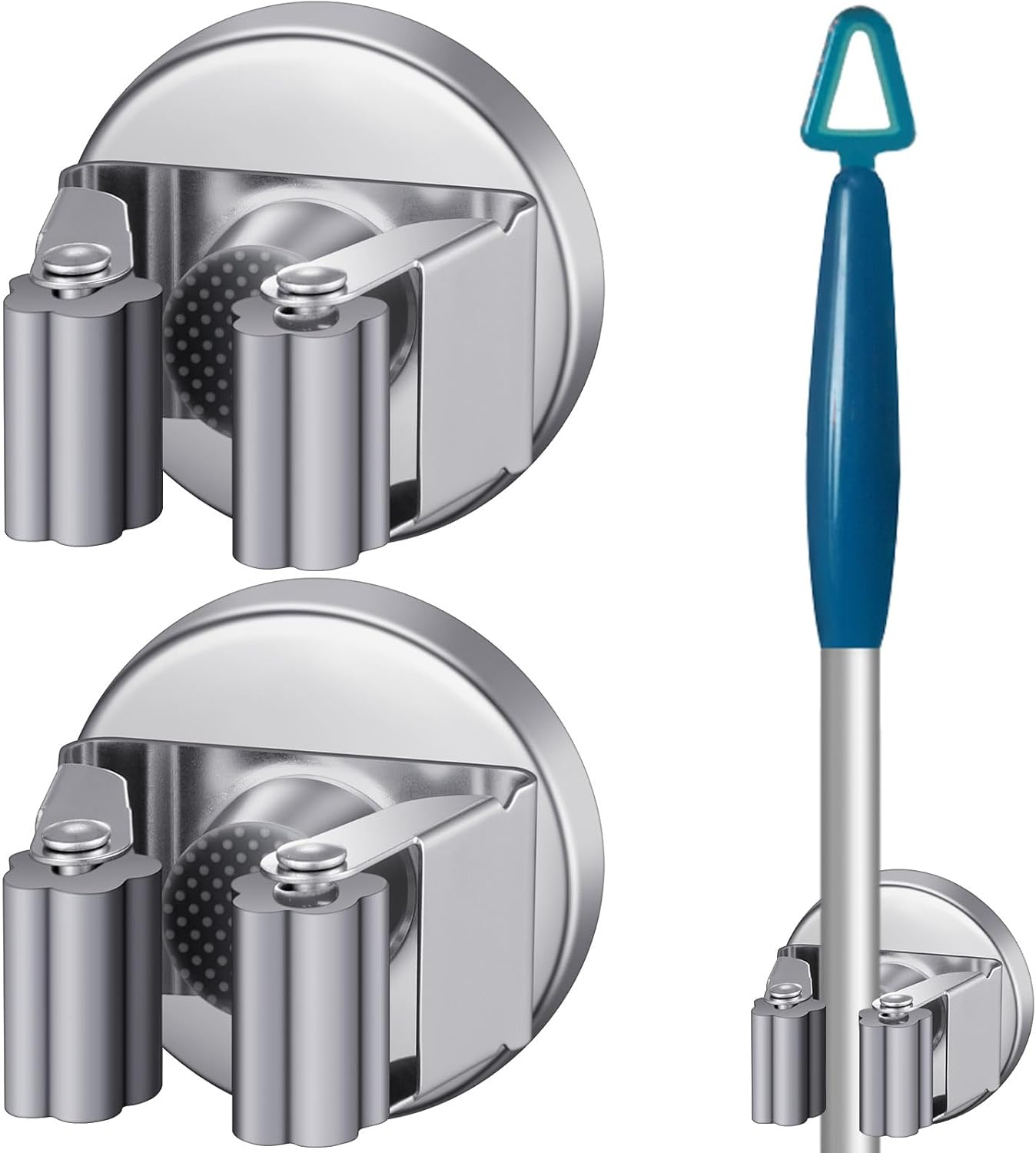 Soporte magnético escoba trapeador 2uds antideslizante pared