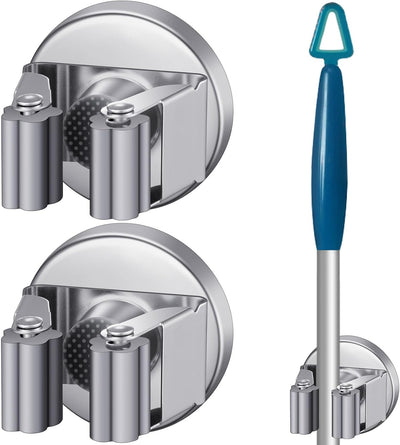 Soporte magnético escoba trapeador 2uds antideslizante pared