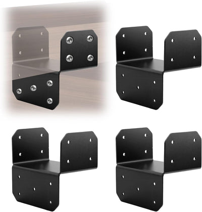 Conector anclaje 6x6 pulg soporte corbata pérgola negro set 4